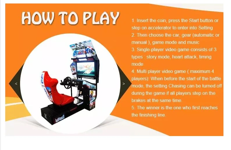 Electronic Simulator Car Racing Arcade Games Machine for Children