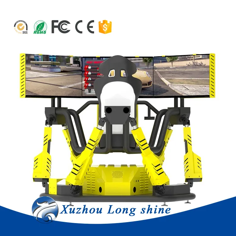 3 Bildschirme, um 360 Grad drehbare, dynamische Autorennen-Videospielmaschine